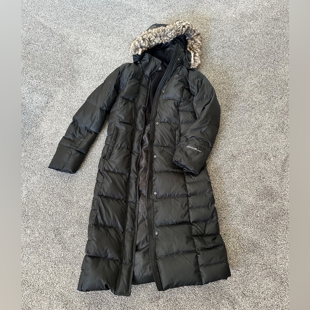 Eddie Bauer Long Down Duffle Coat